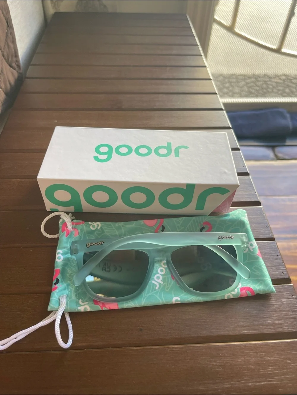 Goodr Mint Frame Sunglasses with Yellow Mirrored Lenses